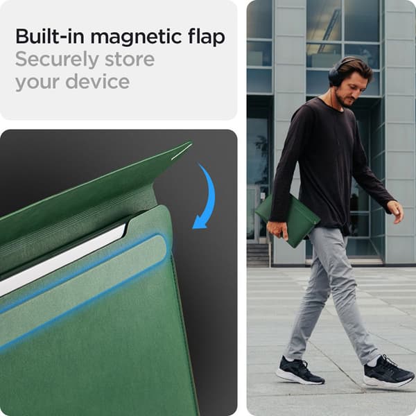 Spigen Valentinus Sleeve Laptop - Notebookfodral 13" / 14" (Jeju Green)