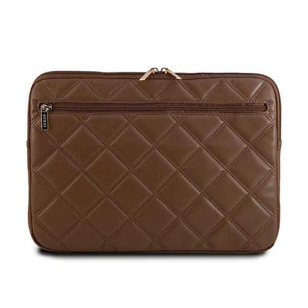 Guess Quiltet 4G Sleeve - Notebook taske 13" / 14" (brun)