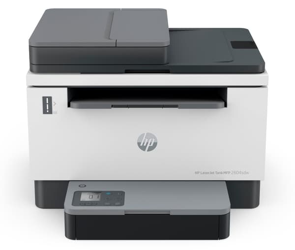 HP LaserJet Tank MFP 2604sdw-skrivare, Svartvit, Skrivare för Företag, Dubbelsidig utskrift; Skanna till e-post; Skanna till PDF Svart, Grå