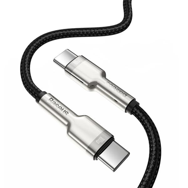 USB-C-USB-C BASEUS CAFULE -KAAPELI, 100W, 1M (MUSTA) CATJK-C01 USB-KAAPELI