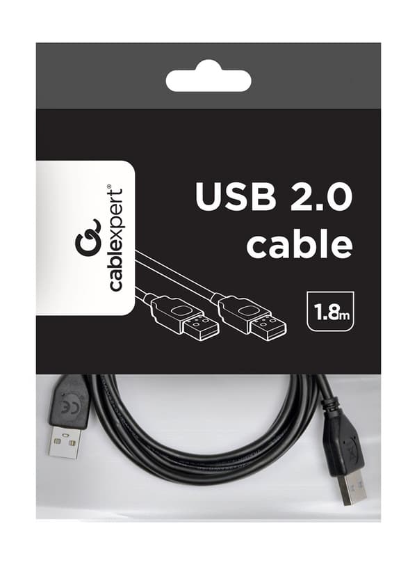 GEMBIRD CCP-USB2-AMAM-6 kaapeli (USB 2.0 tyyppi AM - USB 2.0 tyyppi AM; 1,8 m; musta)