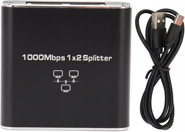 LAN SPLITTER 1x2 ADAPTER SPLITTER RJ45 GIGABIT