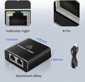 Miniatyrbild 9 av 10: LAN SPLITTER 1x2 ADAPTER SPLITTER RJ45 GIGABIT