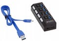 Miniatyrbild 4 av 6: USB 3.0 HUB 4 portar x4 SPLITTER Splitter