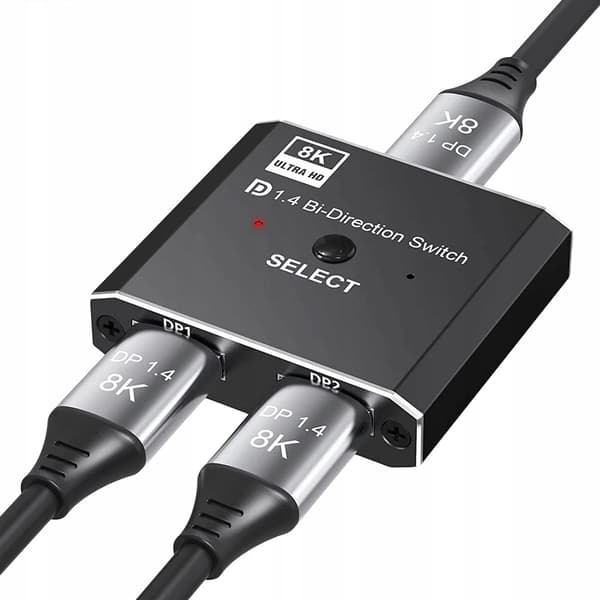 SWITCH DISPLAYPORT 2x1 SPLITTER 1x2 SPLITTER 8K