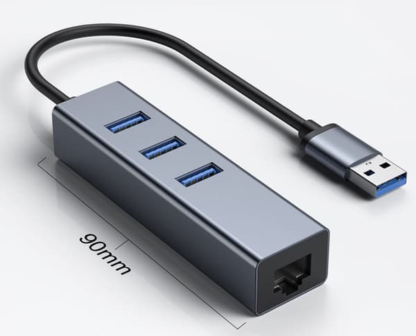 NETVÆRKSKORT HUB USB 3.0 GIGABIT RJ45 1000Mb RJ45 LAN ADAPTER