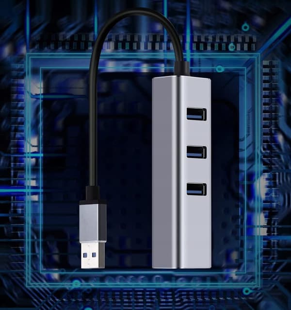 NETVÆRKSKORT HUB USB 3.0 GIGABIT RJ45 1000Mb RJ45 LAN ADAPTER