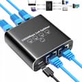 Pikkukuva 1 / 11: SPLITTER LAN 1x4 ADAPTER SWITCH 2xRJ45 ETHERNET 1000Mb GIGABIT