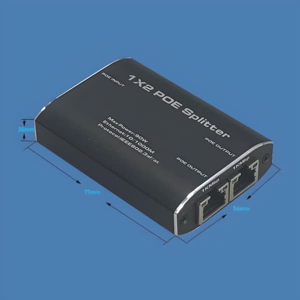 LAN SPLITTER 1x2 POE POWER SWITCH 2xRJ45 ETHERNET