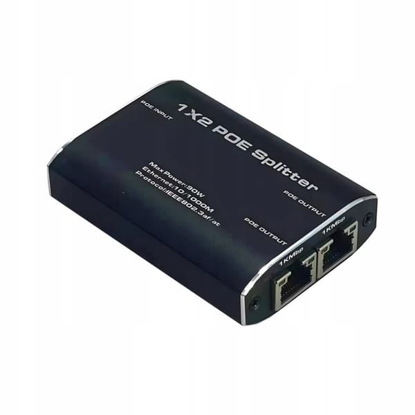 LAN SPLITTER 1x2 POE POWER SWITCH 2xRJ45 ETHERNET