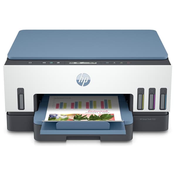 HP - Smart Tank 7006 All-in-One Inkjet Multifunction Printer Blå, Grå, Vit