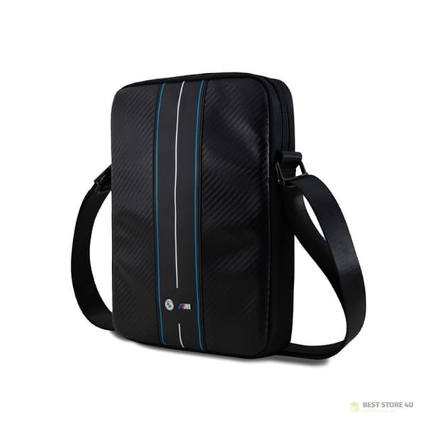 BMW Carbon Blue Stripes - Tablettilaukku 10" (musta)