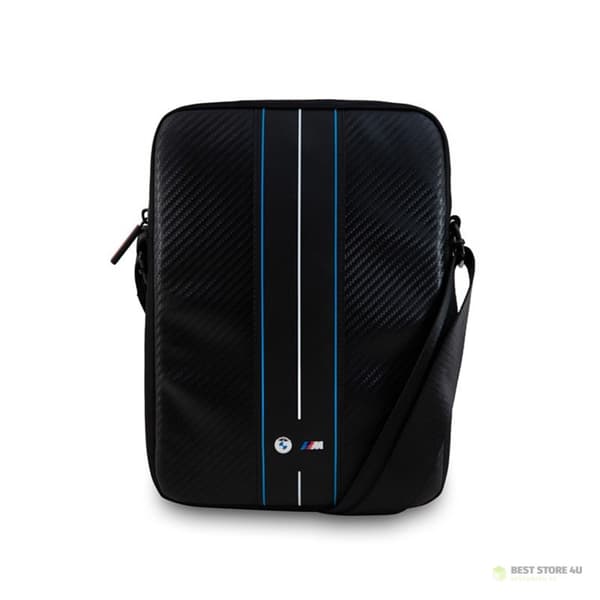 BMW Carbon Blue Stripes - Tablettilaukku 10" (musta)