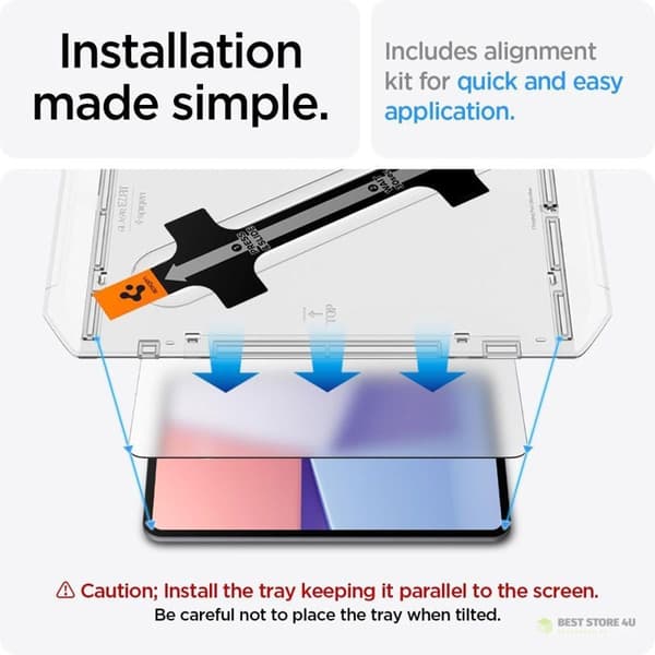 Spigen GLAS.TR EZ FIT - Härdat glas för iPad Pro 11" (M4, 2024) (Transparent)