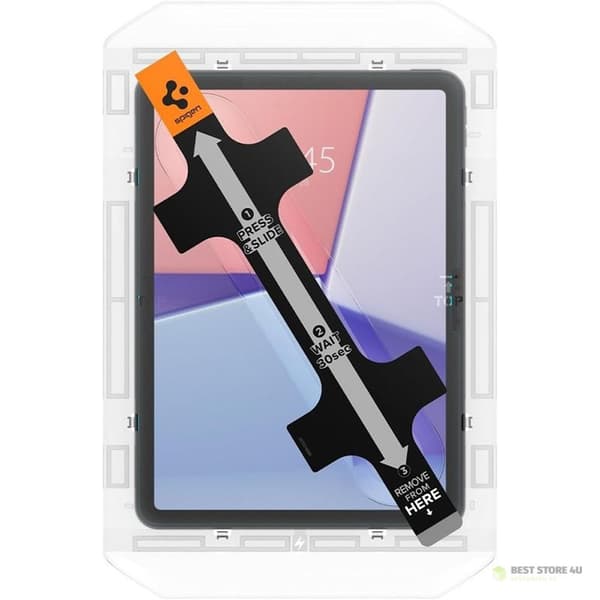 Spigen GLAS.TR EZ FIT - Karkaistu lasi iPad Air 11"" (M2, 2024) (Läpinäkyvä)