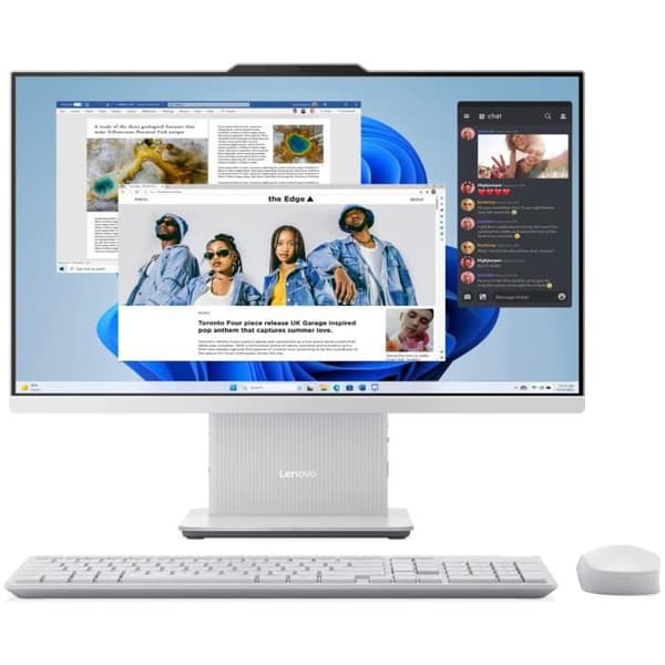 LENOVO IdeaCentre AIO 24ARR9 all-in-one-tietokone | Windows 11 - Ryzen 5 7535HS - 8 Gt RAM - 512 Gt SSD - AZERTY Harmaa