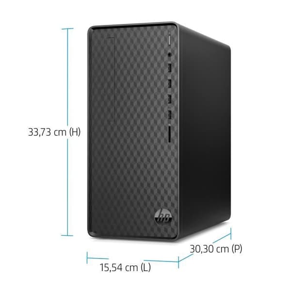 HP M01-F2245nf pöytätietokone - Windows 11 - Core i3-12100 - 8 Gt RAM - 256 Gt SSD -tallennustila - Langallinen näppäimistö ja hiiri
