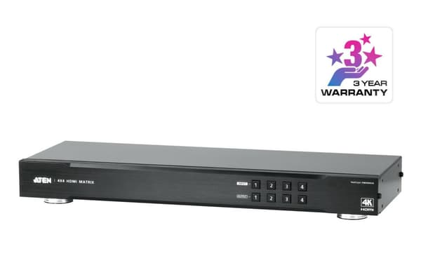 HDMI-matrisswitch 4 portar Aten, 4K, VM0404HA-AT-G