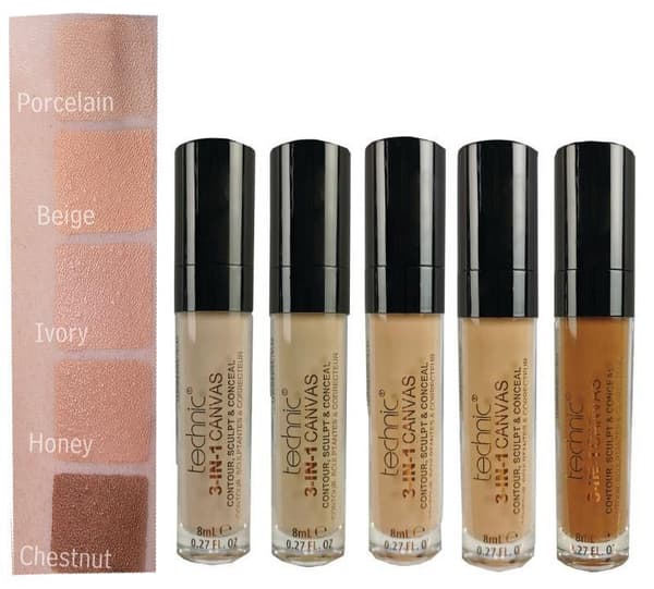 Technic 3-in-1 Canvas Full Coverage Concealer-Porcelain