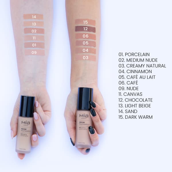 MIA MAKEUP - 4EVER FLUID FOUNDATION 30 ml.