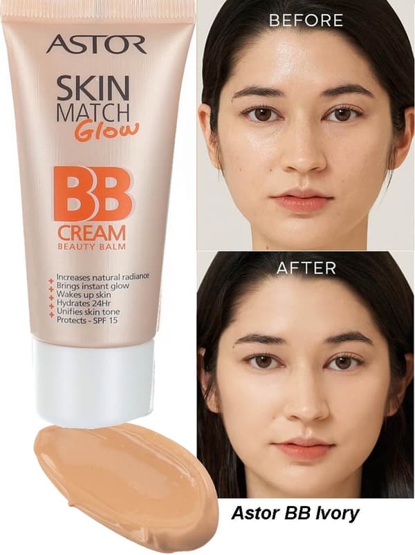 Astor Skin Match Glow BB Cream SPF 15 - 100 Ivory