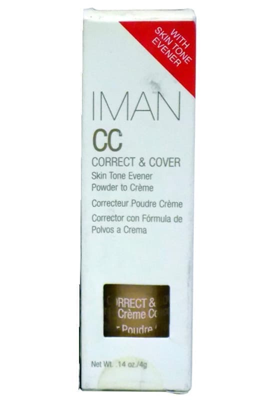 IMAN CC & Cover Skin Tone Evener Powder to Creme Concealer - Clay Medium