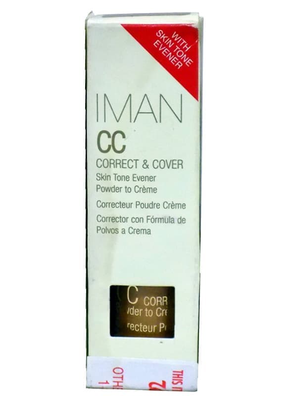 IMAN CC & Cover Skin Tone Evener Powder-to-Creme Concealer - Earth Medium