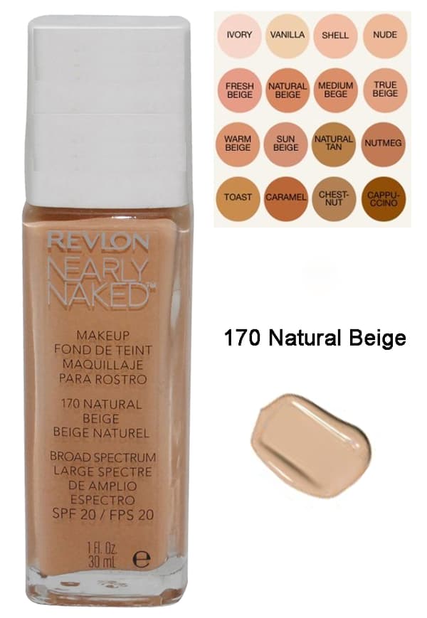 Revlon Nearly Naked Make Up Foundation SPF20 - 170 Natural Beige