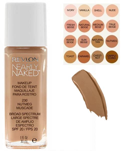 Revlon Nearly Naked Make Up Foundation SPF 20 - 230 Nutmeg