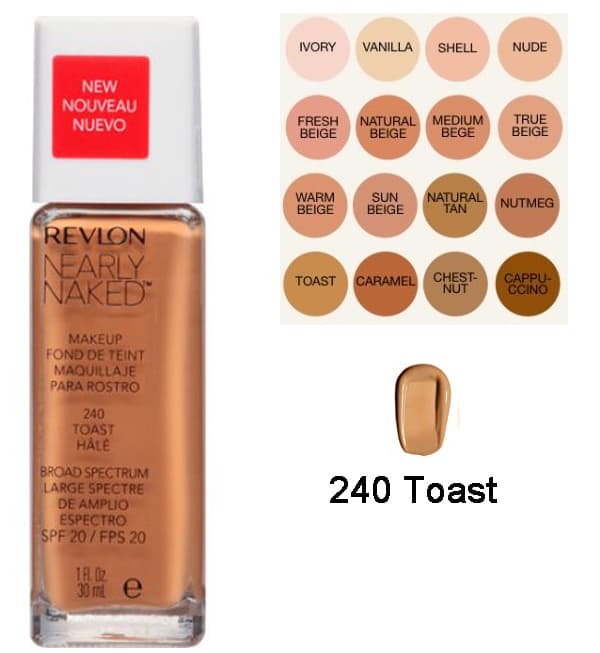 Revlon Nearly Naked Make Up Foundation SPF20 - 240 Toast