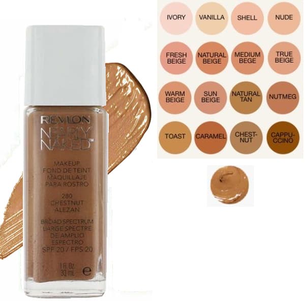 Revlon Nearly Naked Make Up Foundation SPF20 - 280 Chestnut