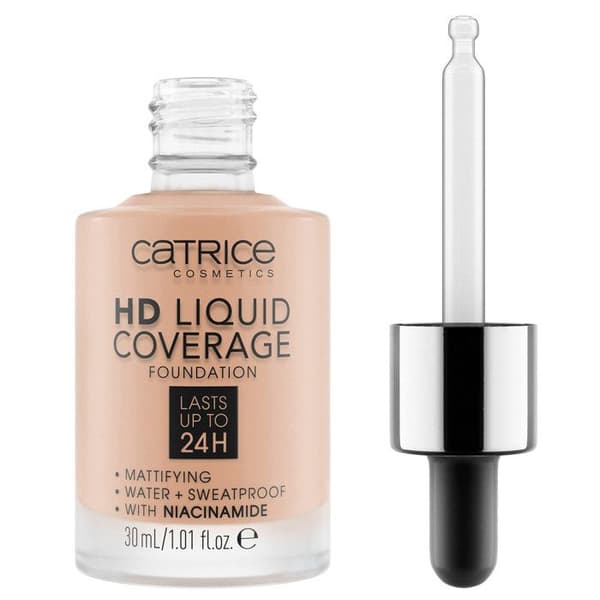 Foundation - CATRICE - HD Liquid Coverage 020 - Rose Beige - 30 ml - Hög definition