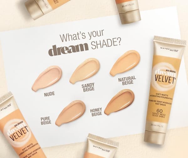 Maybelline Dream Velvet Soft-Matte Hydrating Foundation-Honey Beige