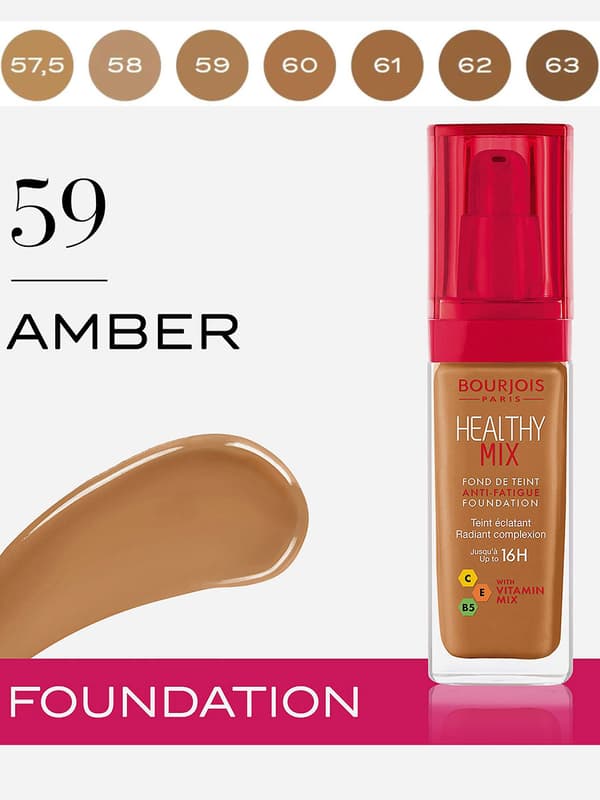 Bourjois Healthy Mix Anti-Fatigue Foundation-59 Amber