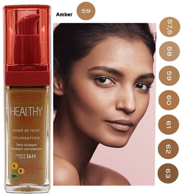 Bourjois Healthy Mix Anti-Fatigue Foundation-61 Golden/Dore Cappuccino