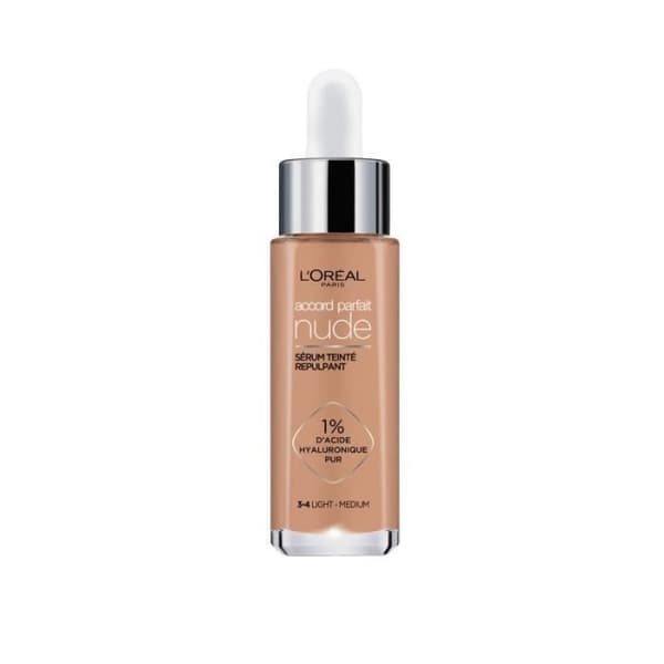 L'Oréal Paris Accord Parfait Tinted Plumping Serum 3-4 Light Medium