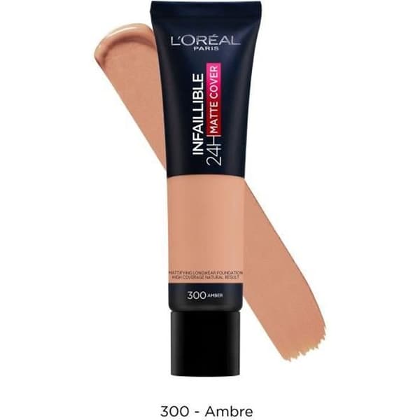 L'Oréal Paris Infallible 24H Matt Cover Mattifying/Lightweight High Coverage Foundation 300 Amber