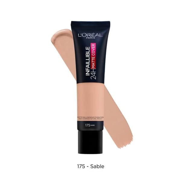 L'OREAL PARIS Infallible 24H Matt Cover High Coverage Foundation - Mattifying/Light 175 Sable