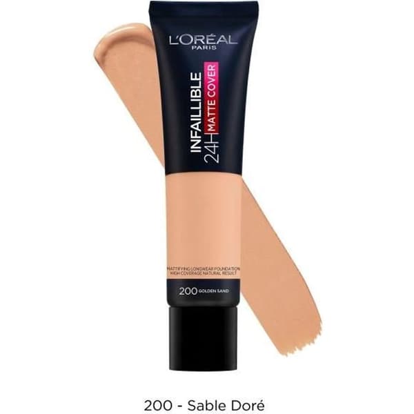 L'OREAL PARIS Infaillible 24H Matt Cover High Coverage Foundation Mattifying/Light 200 Golden Sand