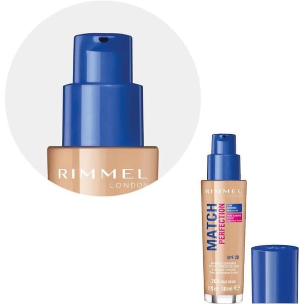 RIMMEL Nu Protege Match Perfection Foundation - 203 True Beige - 30 ml