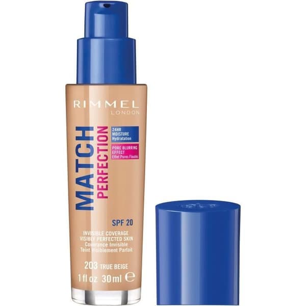 RIMMEL Nu Protege Match Perfection Foundation - 203 True Beige - 30 ml