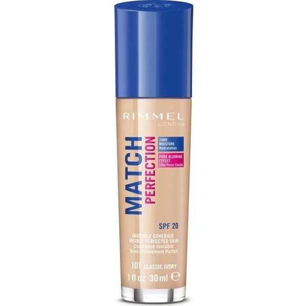 RIMMEL Nu Protege Match Perfection Foundation - 101 Classic Ivory - 30 ml