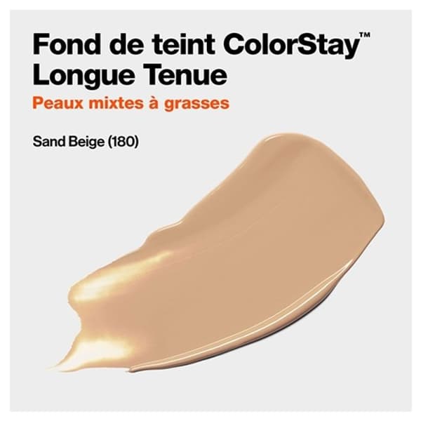 Foundation - REVLON - N°180 Sand Beige - 30ml - Blandad till fet hud - Beige