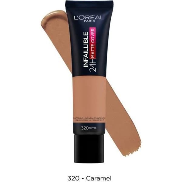 L'OREAL PARIS Infallible 24H High Coverage Foundation - Matt lock - Mattifying/Light 320 Caramel