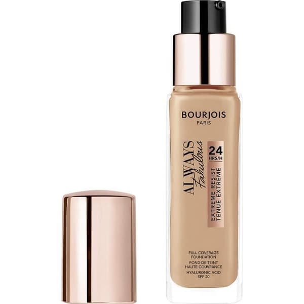 Bourjois - Always Fabulous Foundation - Hög täckning - Fuktgivande och långvarig formel - 400 Rosy Beige 30ml -
