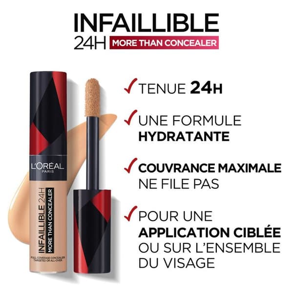 Concealer - Infallible - 327 Cashmere - 11ml - Intensiv täckning - Långvarig 24h