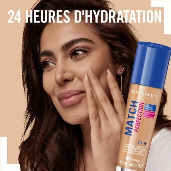 RIMMEL Nude Protege Match Perfection Foundation - 010 Lätt porslin - 30 ml