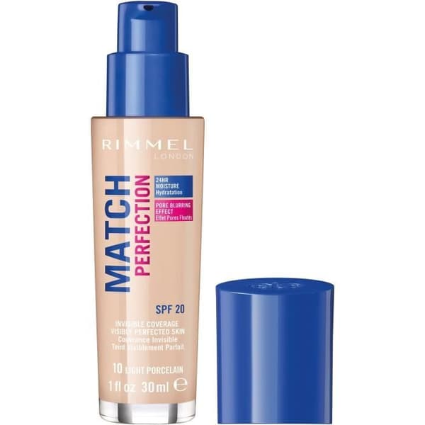 RIMMEL Nude Protege Match Perfection Foundation - 010 Lätt porslin - 30 ml
