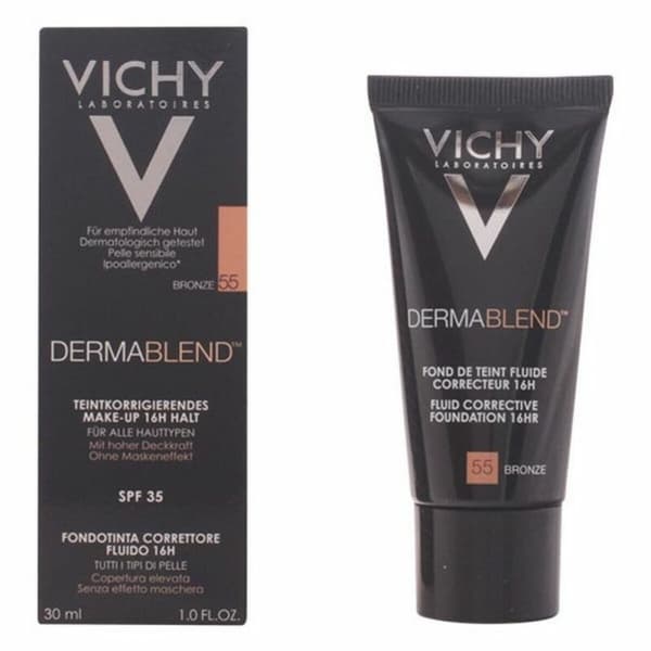 Flydende Makeup Foundation Dermablend Vichy Spf 35 30 ml - 55 - bronze 30 ml