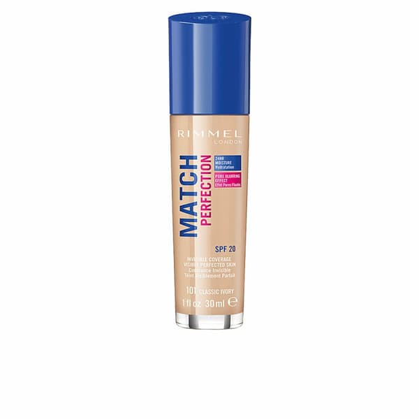 Flytande makeupbas Match Perfection Rimmel London (30 ml) - 103 - true ivory 30 ml